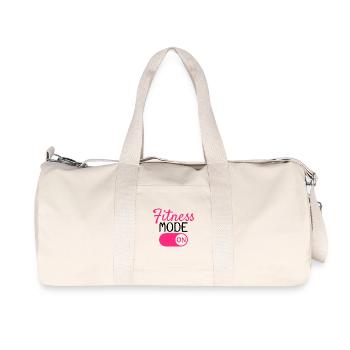 Fitness mode on - Recycled Canvas Sports Bag by Stanley/Stella - natural - Front