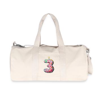 GÂTEAU NUMÉRO 3 SUCRÉ 3ÈME ANNIVERSAIRE - Sac de sport en toile recyclée Stanley/Stella - blanc naturel - Devant
