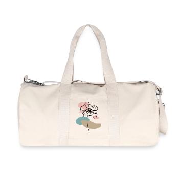 Abstrakte Mohnblume Poppies line art Farbklecks - Recycelte Canvas-Sporttasche von Stanley/Stella - Naturweiß - Vorne
