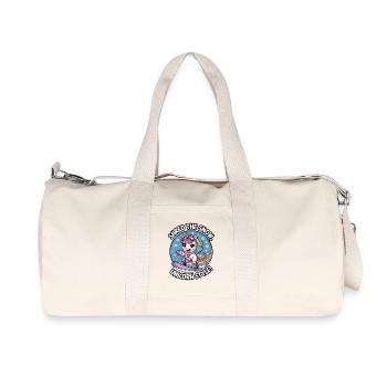 Shred The Snow, Unicorn Style! - Recycled Canvas Sports Bag by Stanley/Stella - natural - Front