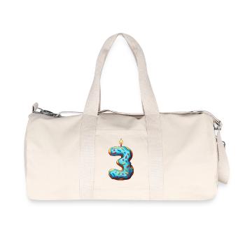 GÂTEAU NUMÉRO 3 SUCRÉ 3ÈME ANNIVERSAIRE - Sac de sport en toile recyclée Stanley/Stella - blanc naturel - Devant