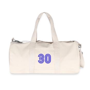 30. 30 YEARS. 30th ANNIVERSARY. 30 YEARS ANNIVERSARY. - Recycled Canvas Sports Bag by Stanley/Stella - natural - Front