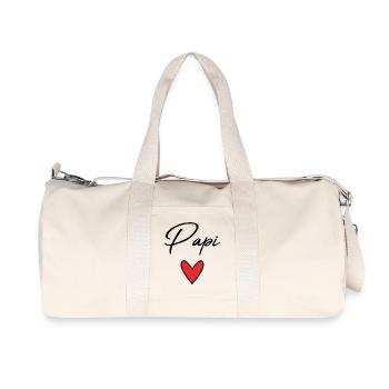 GRANDPA. DAD. FATHER'S DAY. HAPPY FATHER'S DAY - Recycled Canvas Sports Bag by Stanley/Stella - natural - Front