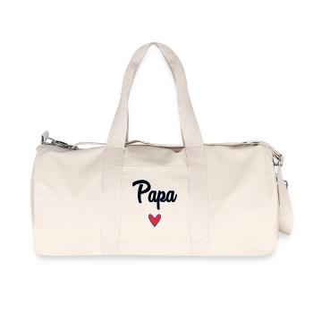 DAD. FATHER'S DAY. HAPPY FATHER'S DAY. HAPPY BIRTHDAY. - Recycled Canvas Sports Bag by Stanley/Stella - natural - Front