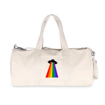 UFO Regenbogen - Recycelte Canvas-Sporttasche von Stanley/Stella - Naturweiß - Vorne