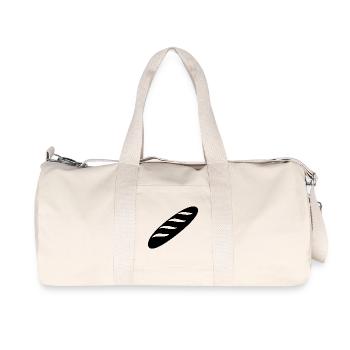 Baguette Française Humour – Cadeau France Rigolo - Recycelte Canvas-Sporttasche von Stanley/Stella - Naturweiß - Vorne
