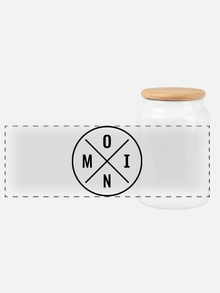 MOIN - Panorama Keksdose mit Holzdeckel - Weiß