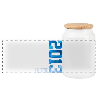 13TH BIRTHDAY LIMITED EDITION 2013 - Panoramic Cookie Jar with Wooden Lid - white - Front