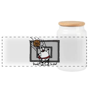 Dunk ScHoF - Panoramic Cookie Jar with Wooden Lid - white - Front