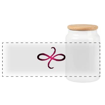 Keltische Symbole Freundschaft Symbol - Panorama Keksdose mit Holzdeckel - Weiß - Vorne