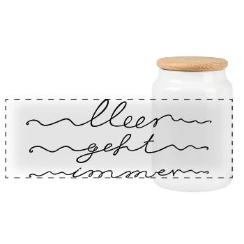 Meer geht immer, Urlaub am Meer, Nordsee, Ostsee - Panorama Keksdose mit Holzdeckel - Weiß - Vorne