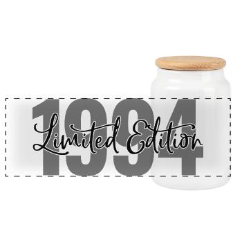 Édition limitée 1994 - Boîte à biscuits avec couvercle en bois - blanc - Devant