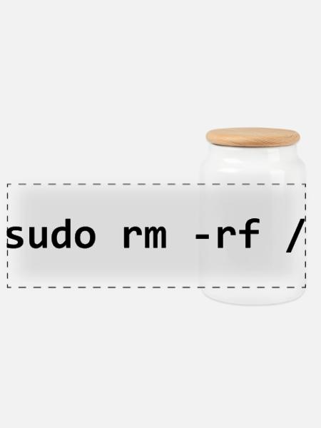 sudo rm rf - Panorama Keksdose mit Holzdeckel - Weiß