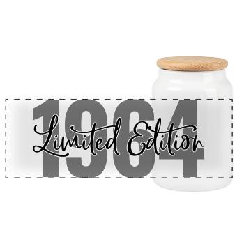 Édition limitée 1964 - Boîte à biscuits avec couvercle en bois - blanc - Devant