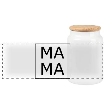 Mama Mama - Panorama Keksdose mit Holzdeckel - Weiß - Vorne