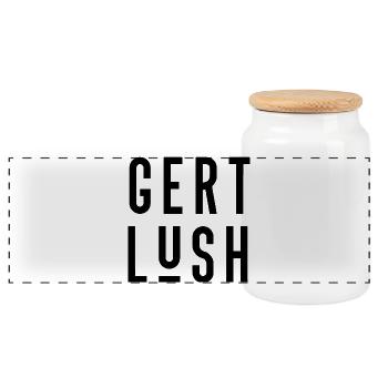 Bristol Dialect Gert Lush - Panoramic Cookie Jar with Wooden Lid - white - Front