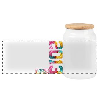13TH BIRTHDAY LIMITED EDITION 2013 - Panoramic Cookie Jar with Wooden Lid - white - Front