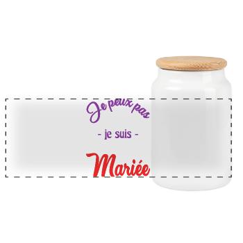 HOCHZEIT. ZUKÜNFTIGE BRAUT - Panorama Keksdose mit Holzdeckel - Weiß - Vorne