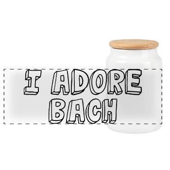T-shirt de Johann Sebastian Bach - Boîte à biscuits avec couvercle en bois - blanc - Devant