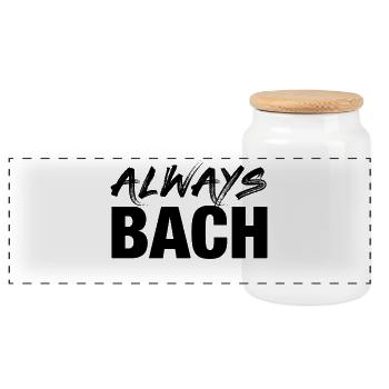 T-shirt de Johann Sebastian Bach - Boîte à biscuits avec couvercle en bois - blanc - Devant