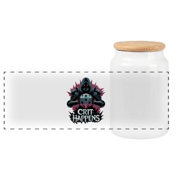 Les coups critiques se produisent - Boîte à biscuits avec couvercle en bois - blanc - Devant