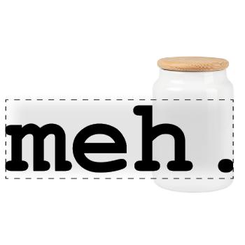 meh humour - Boîte à biscuits avec couvercle en bois - blanc - Devant