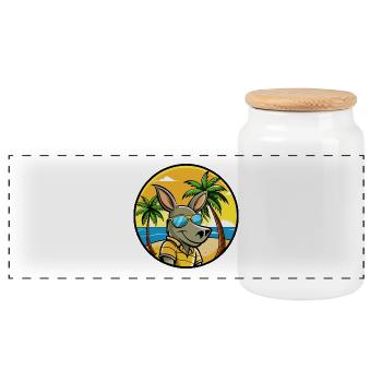 Aardvark Funny Cartoon Summer Beach Sunglasses - Panoramic Cookie Jar with Wooden Lid - white - Front