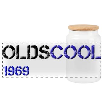 1969 olds cool - Boîte à biscuits avec couvercle en bois - blanc - Devant