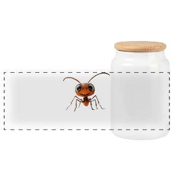 fourmi fourmi de forêt fourmi de feu insecte fourmis mignonnes - Boîte à biscuits avec couvercle en bois - blanc - Devant