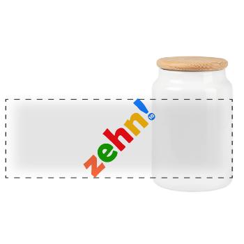 ZEHN 10 JAHRE 10. GEBURTSTAG - Panorama Keksdose mit Holzdeckel - Weiß - Vorne