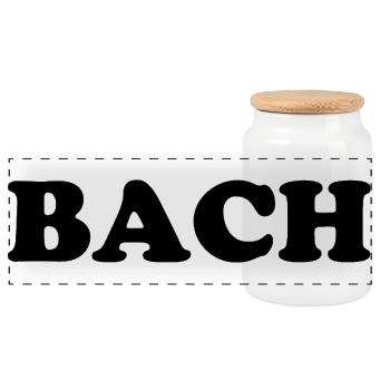 T-shirt de Johann Sebastian Bach - Boîte à biscuits avec couvercle en bois - blanc - Devant