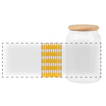 50 Beer Bottles - Beer - 50 Years - 50th Birthday - Panoramic Cookie Jar with Wooden Lid - white - Front
