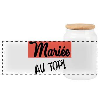 FUTURE MARIEE. EVJF. MARIEE - Boîte à biscuits avec couvercle en bois - blanc - Devant