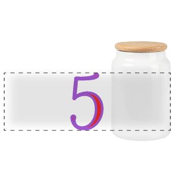 5. 5 ANS. 5e ANNIVERSAIRE. ANNIVERSAIRE 5 ANS - Boîte à biscuits avec couvercle en bois - blanc - Devant