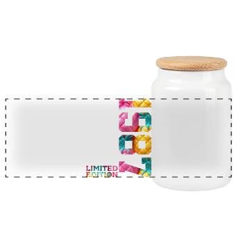 39. GEBURTSTAG LIMITED EDITION 1987 - Panorama Keksdose mit Holzdeckel - Weiß - Vorne