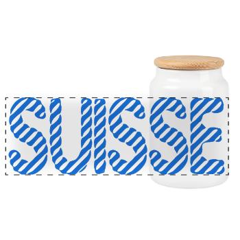 SUISSE. HUMOUR. PAYS. DRAPEAU - Boîte à biscuits avec couvercle en bois - blanc - Devant