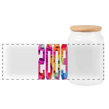 BUNT 17TH BIRTHDAY 2009 - Panoramic Cookie Jar with Wooden Lid - white - Front