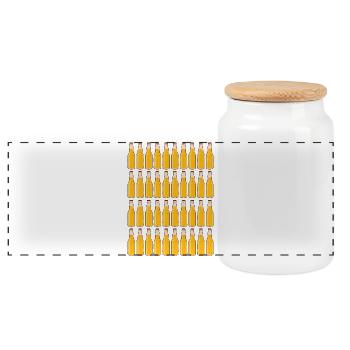 40 Beer Bottles - Beer - 40 Years - 40th Birthday - Panoramic Cookie Jar with Wooden Lid - white - Front