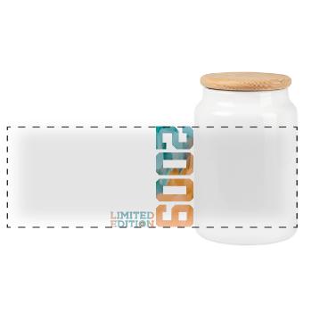 17TH BIRTHDAY LIMITED EDITION 2009 - Panoramic Cookie Jar with Wooden Lid - white - Front