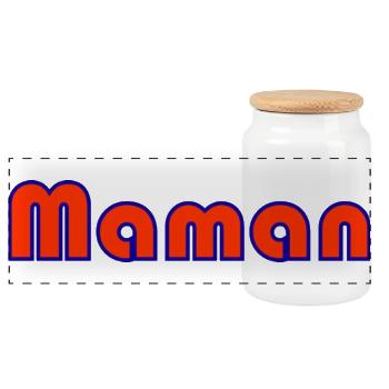 MAMA. MUTTERTAG. ALLES GUTE ZUM GEBURTSTAG MAMA. ICH LIEBE DICH - Panorama Keksdose mit Holzdeckel - Weiß - Vorne