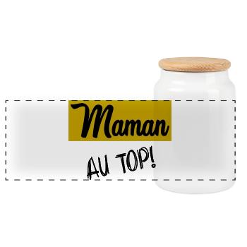 GRANNY. MOTHER'S DAY - Panoramic Cookie Jar with Wooden Lid - white - Front