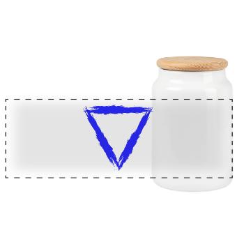 Element Symbol Wasser - Panorama Keksdose mit Holzdeckel - Weiß - Vorne