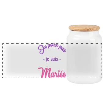 FUTURE MARIEE. EVJF. MARIEE - Boîte à biscuits avec couvercle en bois - blanc - Devant