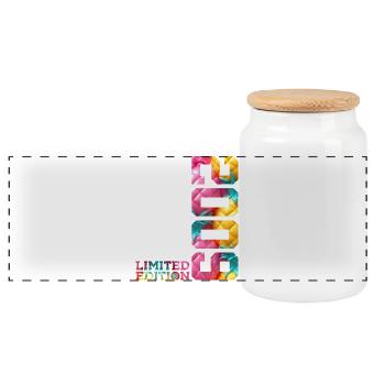 17TH BIRTHDAY LIMITED EDITION 2009 - Panoramic Cookie Jar with Wooden Lid - white - Front
