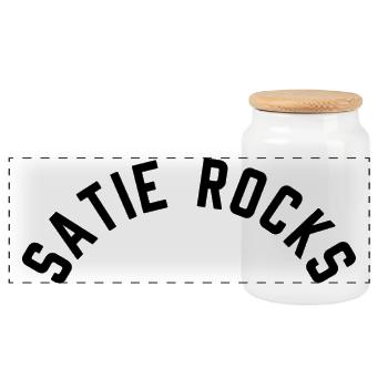 Erik Satie T-shirt drôle de dire - Boîte à biscuits avec couvercle en bois - blanc - Devant