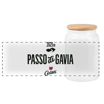 Gavia Pass - Panorama Keksdose mit Holzdeckel - Weiß - Vorne