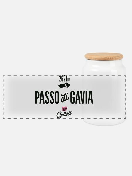 Gavia Pass - Panorama Keksdose mit Holzdeckel - Weiß