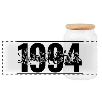 Edition limitée 1994 - Boîte à biscuits avec couvercle en bois - blanc - Devant
