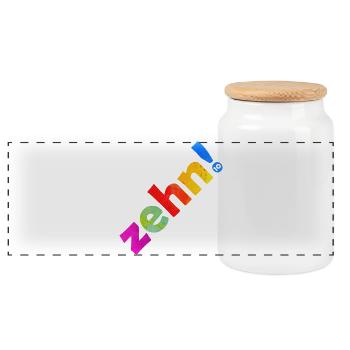 ZEHN 10 JAHRE 10. GEBURTSTAG - Panorama Keksdose mit Holzdeckel - Weiß - Vorne