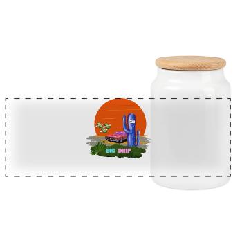 Drippin - Panorama Keksdose mit Holzdeckel - Weiß - Vorne